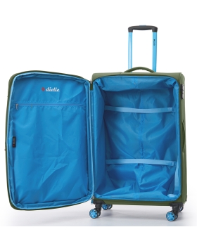 Βαλίτσα υφασμάτινη Μεγάλη DIELLE 30/70 79x48x31/34 cm Πράσινο